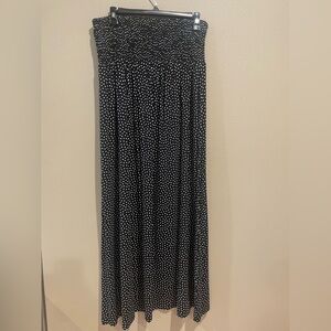 Cynthia Rowley Black and White Smocked Maxi Skirt/Strapless Dress